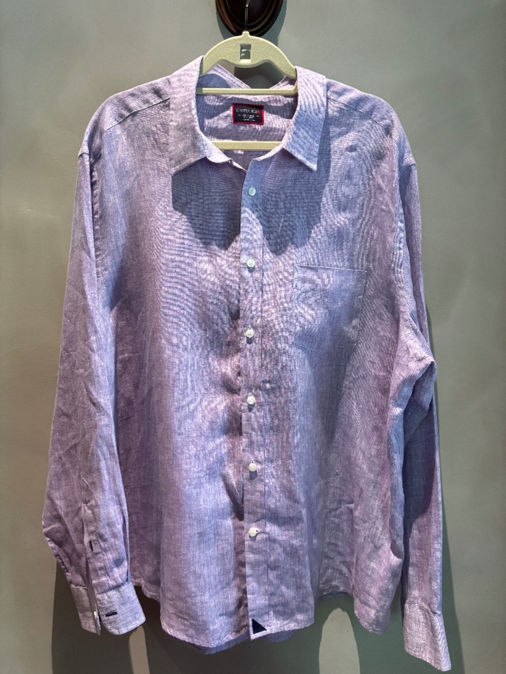 UNTUCKit Men's Lavender Linen Button Shirt